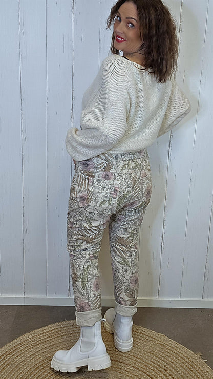 Sofie blomstemønstret bukse
