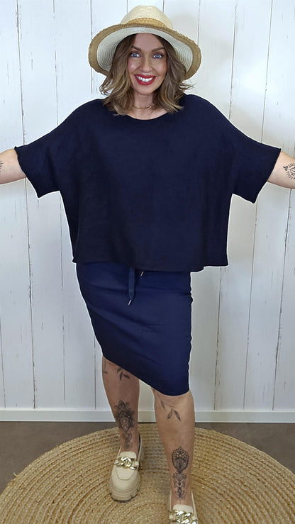 Luna genser topp navy
