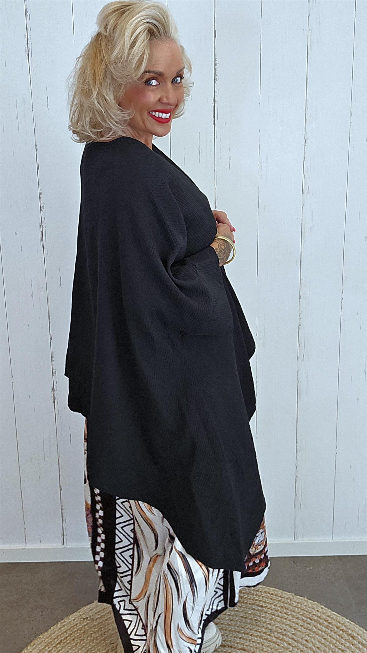 Stacy asymmetrisk jakke svart