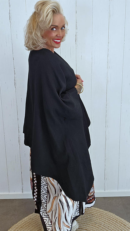 Stacy asymmetrisk jakke svart