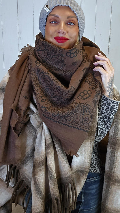 Stacy skjerf brun