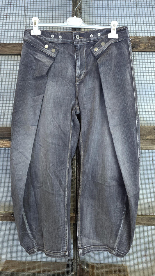 Quinn barrel-jeans med omslagsdetaljer