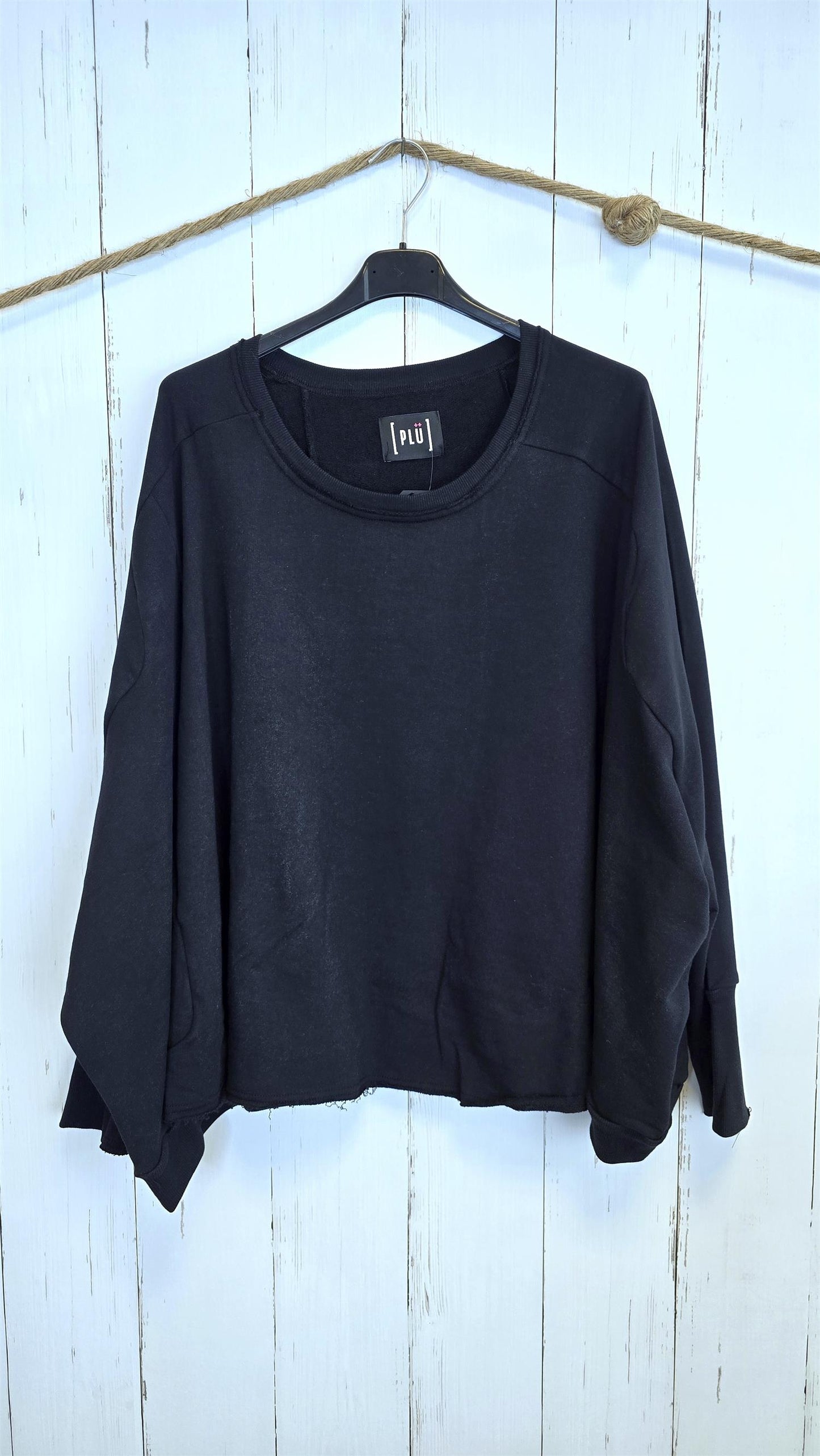 Wide short sweat svart