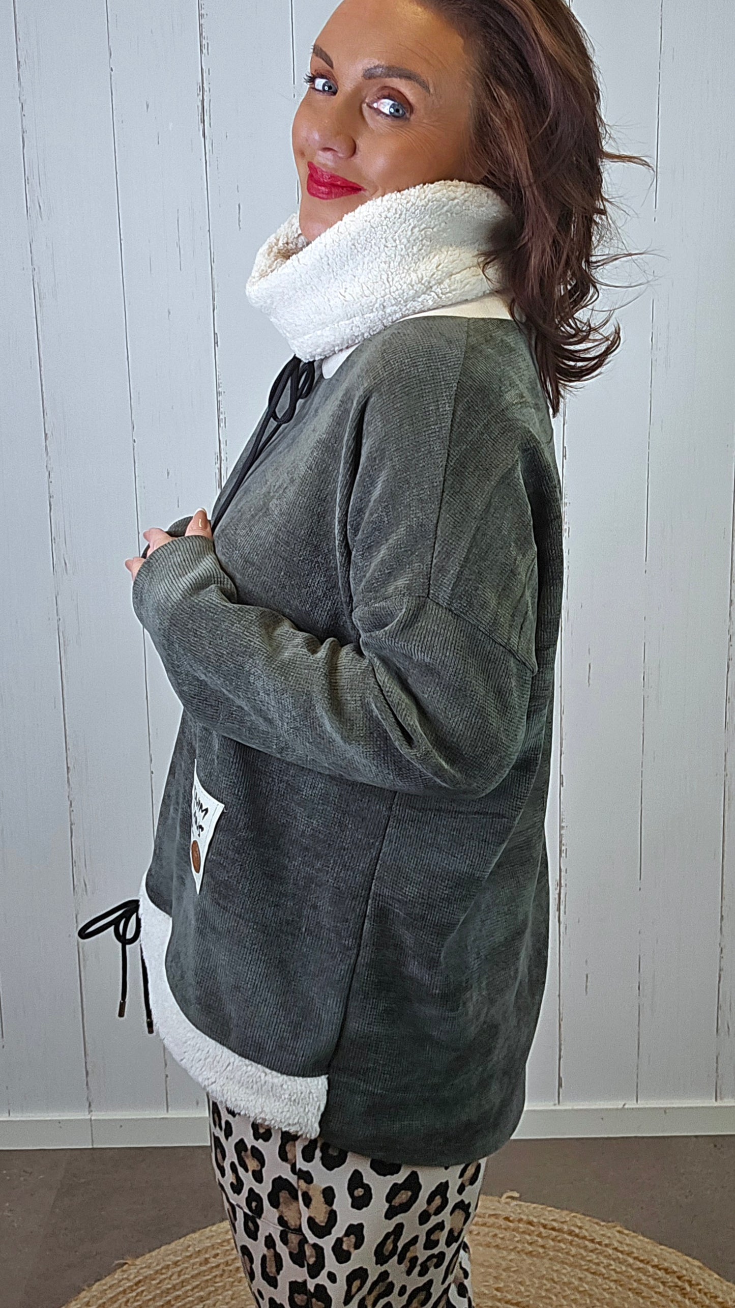 Siri Minicord genser Grønn