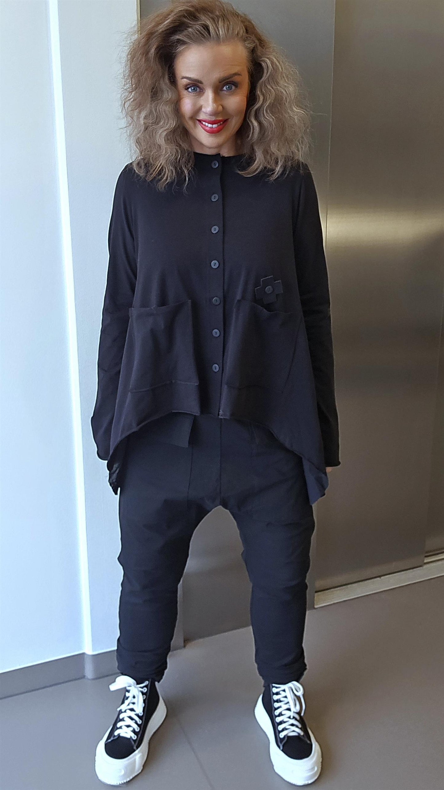 Plü sneakers canvas svart