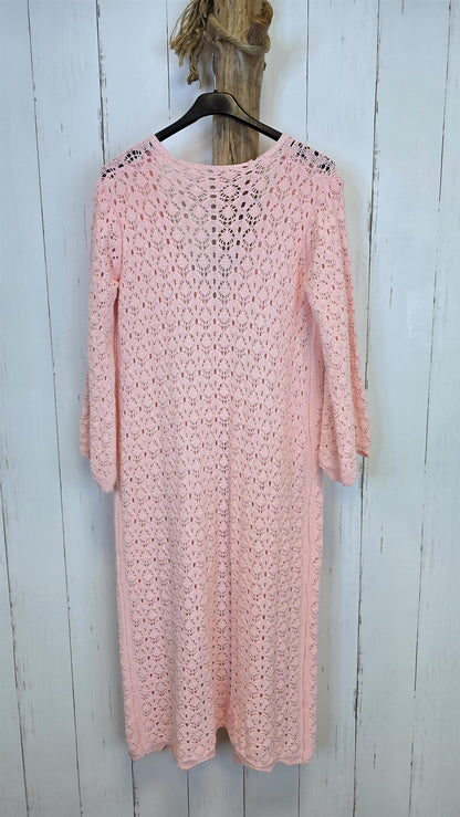 Solveig heklet kjole rosa