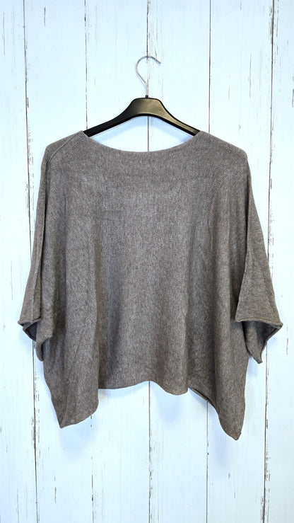 Luna genser topp taupe