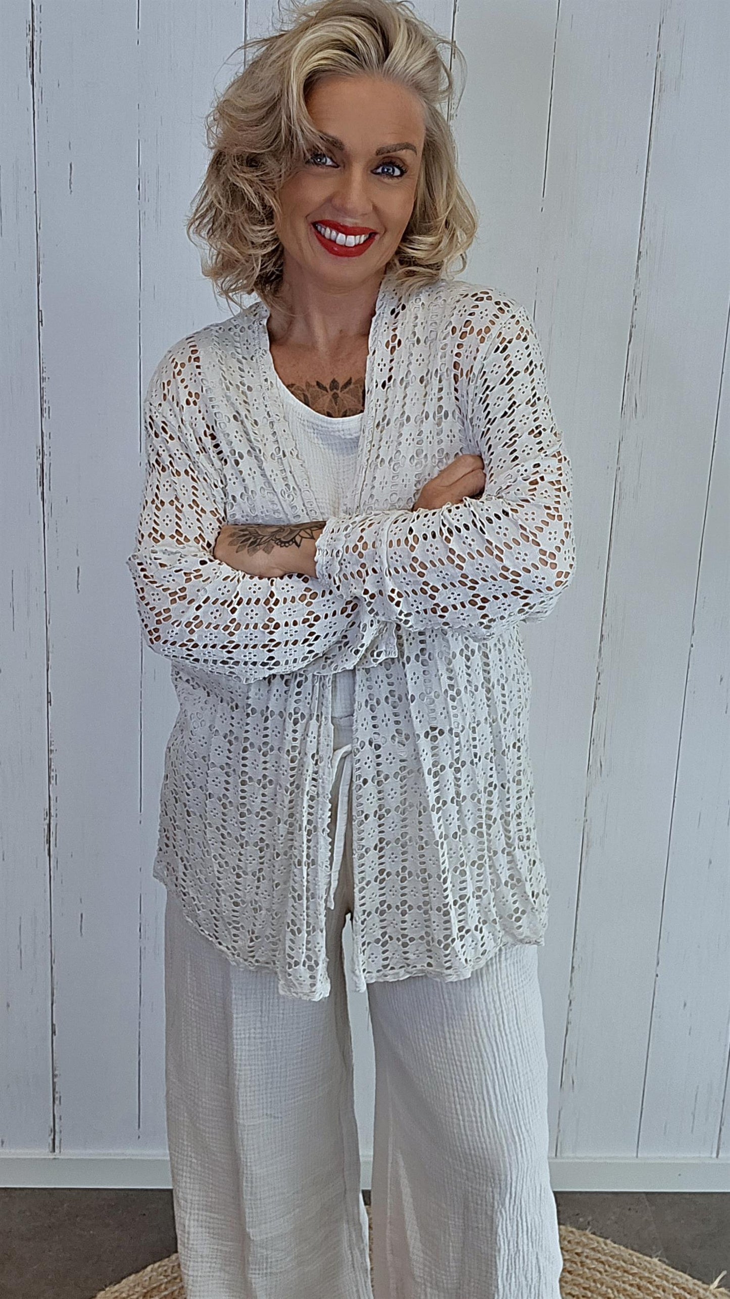 Leora lang blondecardigan beige