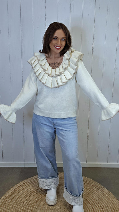 Zelda genser med volanger