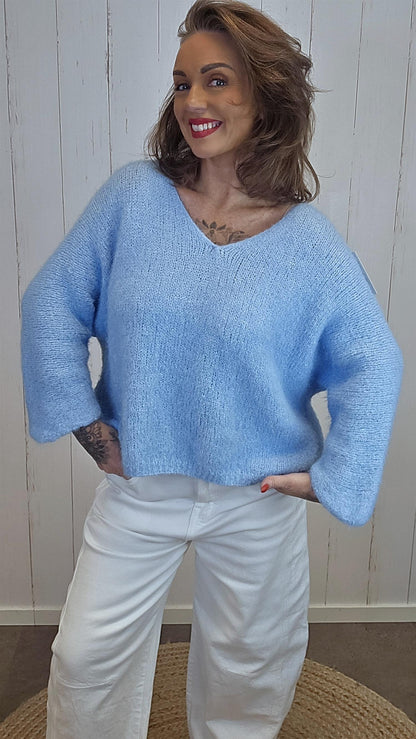 Anna genser blå