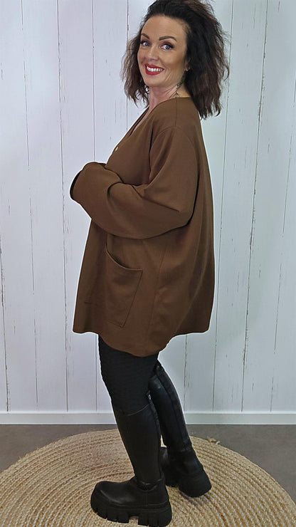 Alva baggy topp brun