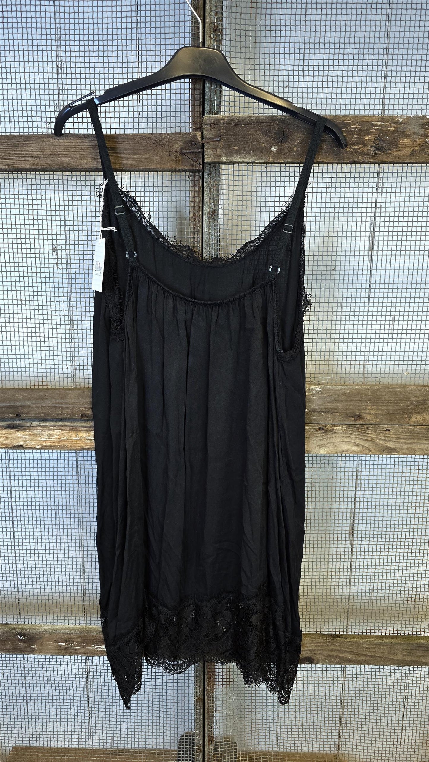 Evelina Singlet med blonder svart