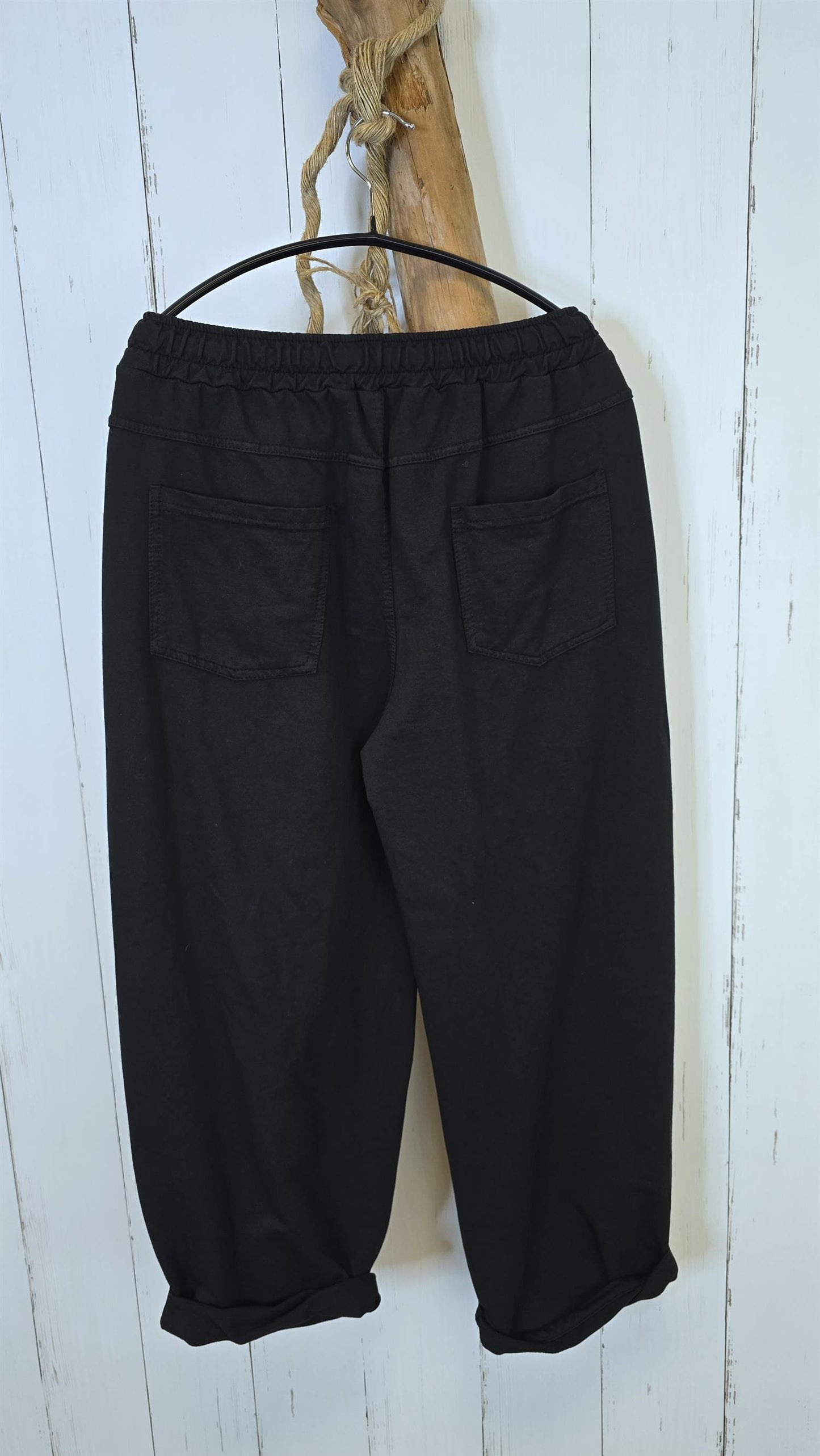 Joggebukse med strikk svart