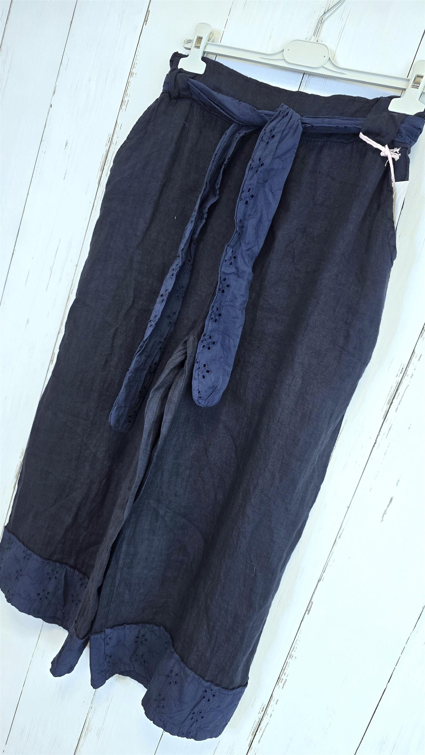 Johanne linbukse navy