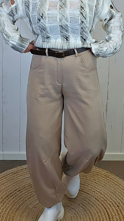 Tilda bukse mørk beige
