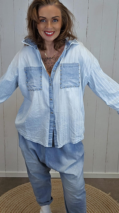 Iris skjorte med denim