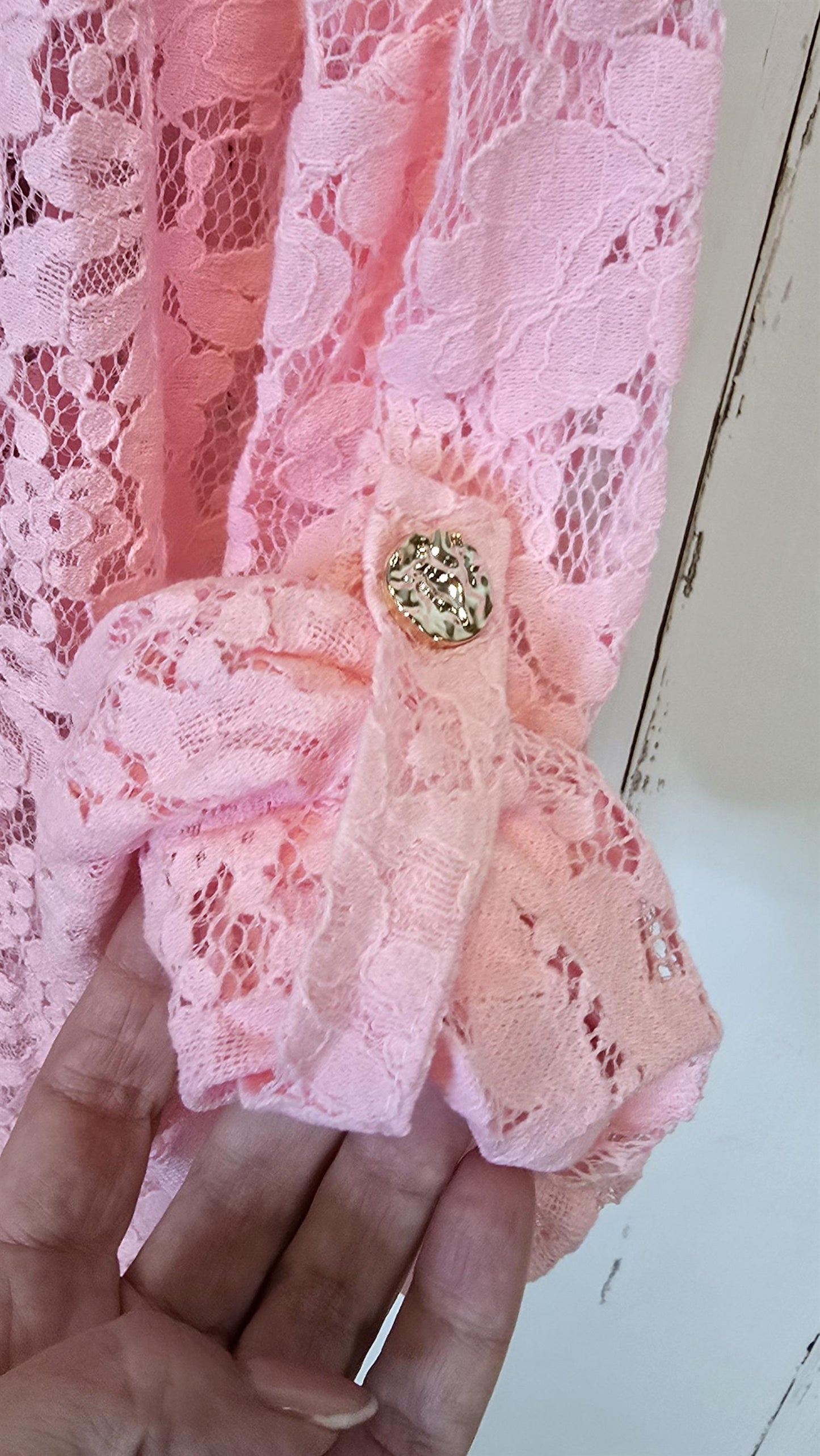 Amalie blondeskjorte rosa