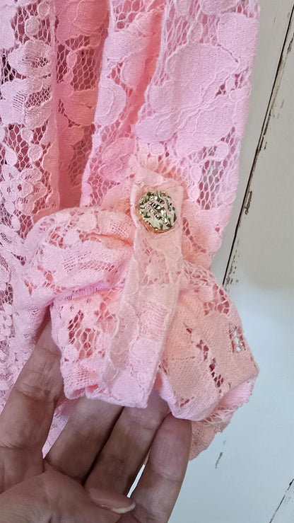 Amalie blondeskjorte rosa