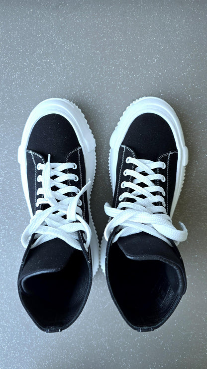 Plü sneakers canvas svart