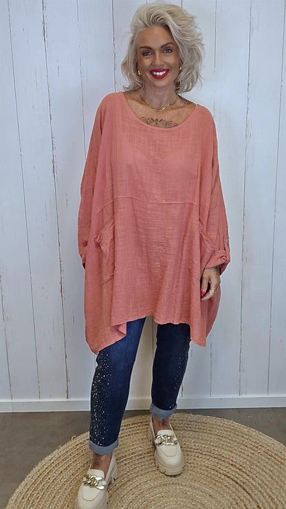 Melissa baggy topp brendt rosa