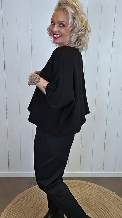 Luna genser topp svart