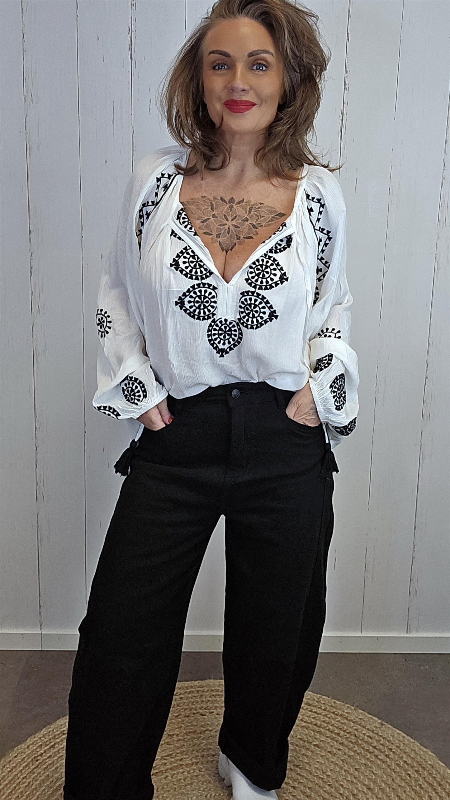 Karostar Barrel jeans svart