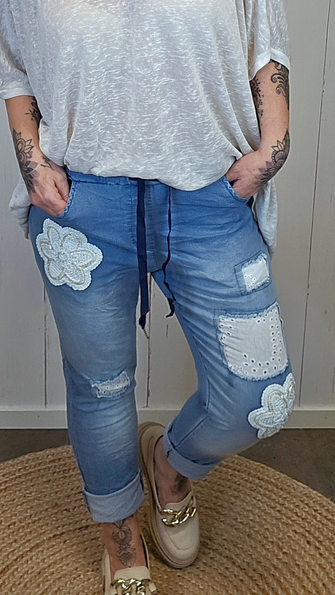 Alice denimjogger Lys blå