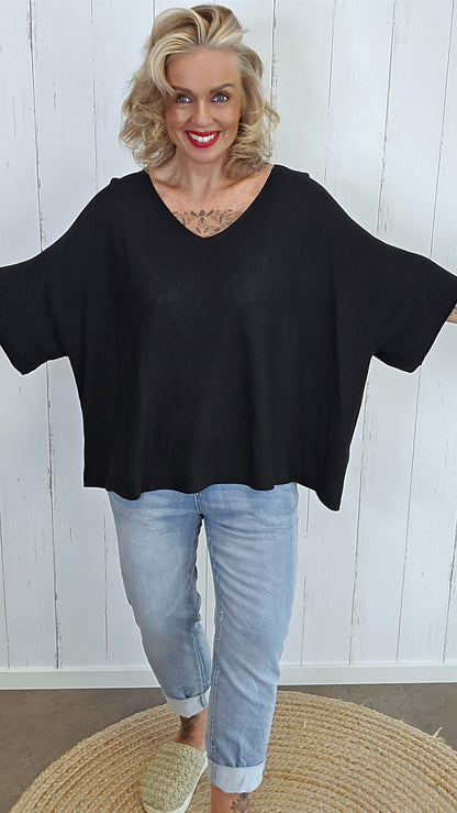 Leah genser topp svart