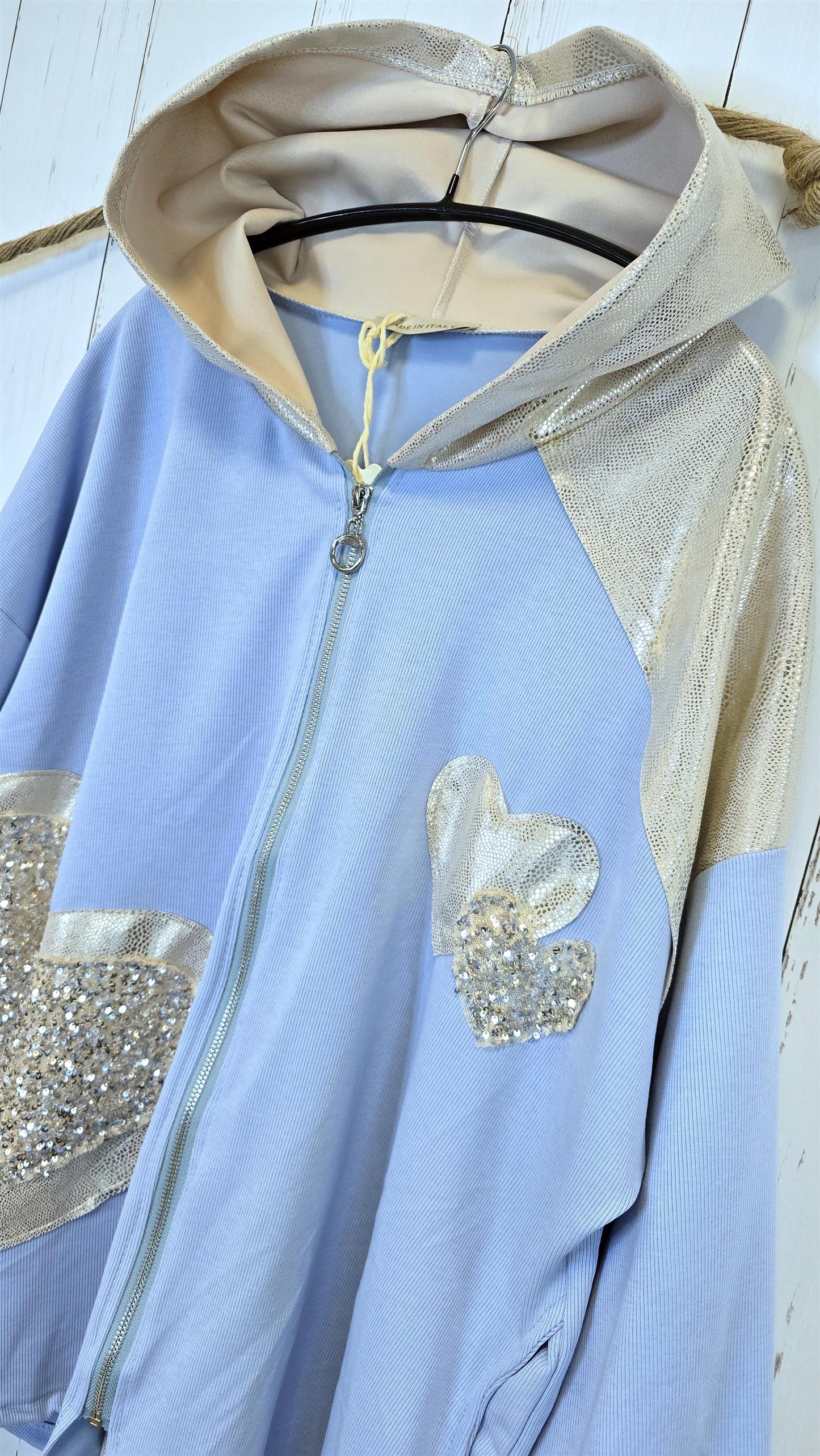 Jenny hettejakke lys blå