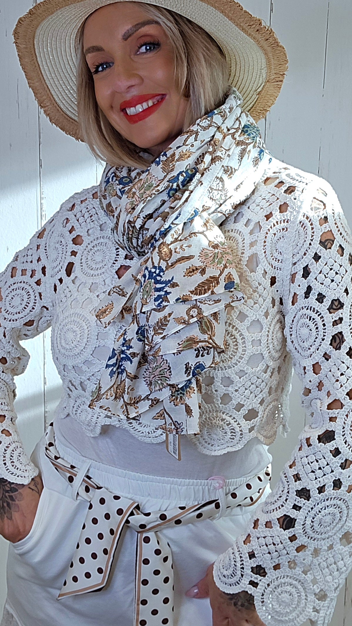 Elise skjerf taupe