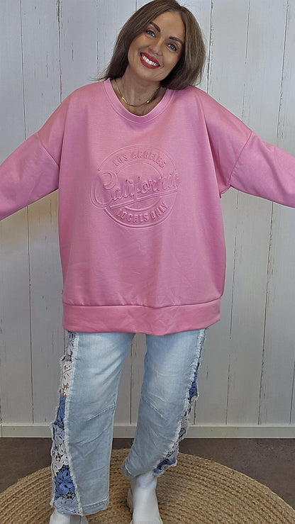 Bodil collegegenser rosa