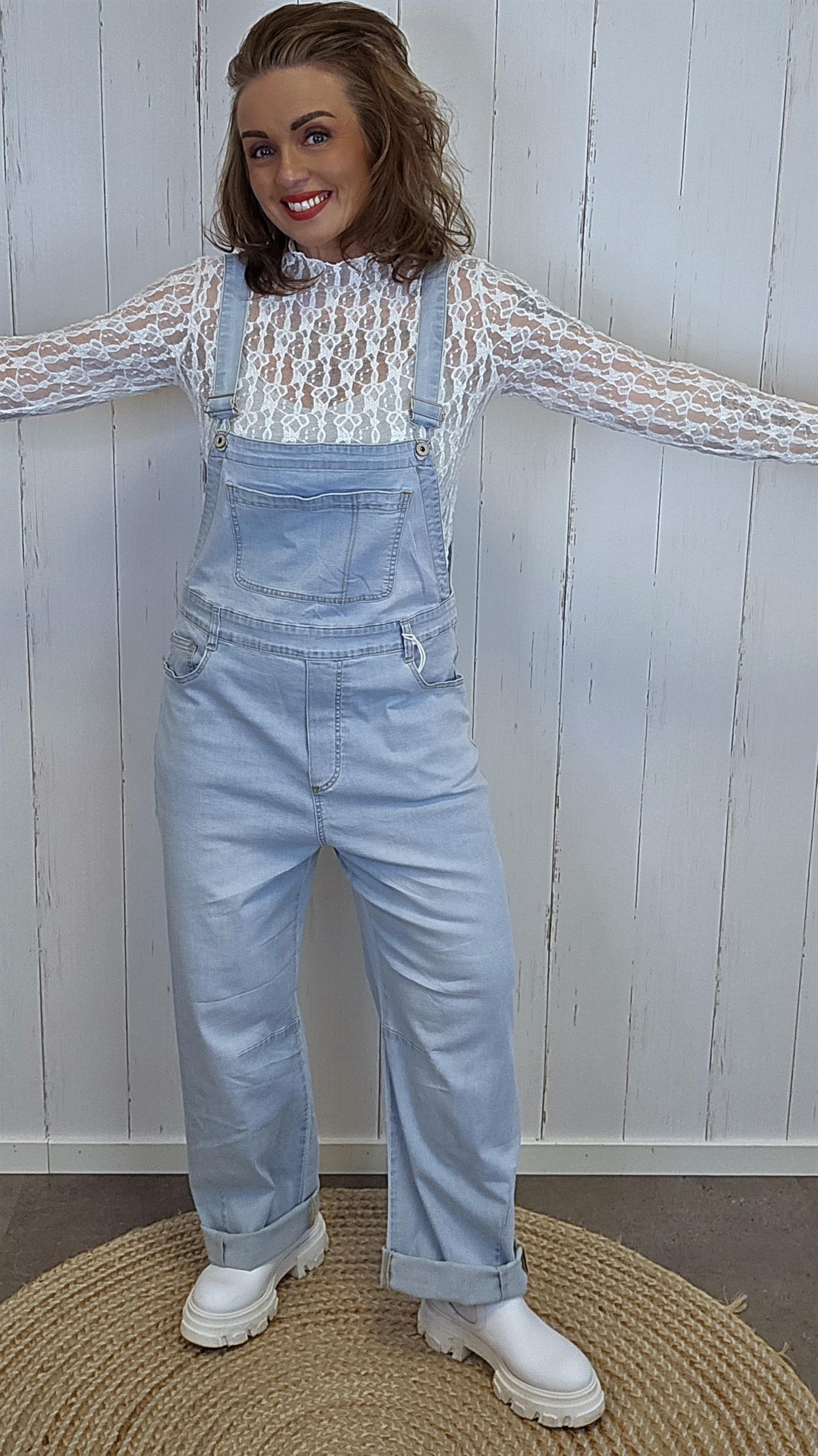 Tomine snekkerbukse lys denim