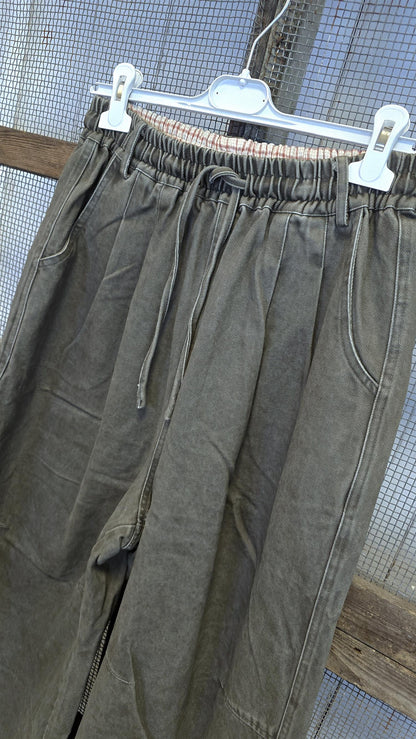 Karine Barrel jeans kaki
