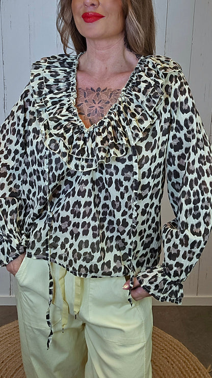 Bella skjorte Leo lyse gul