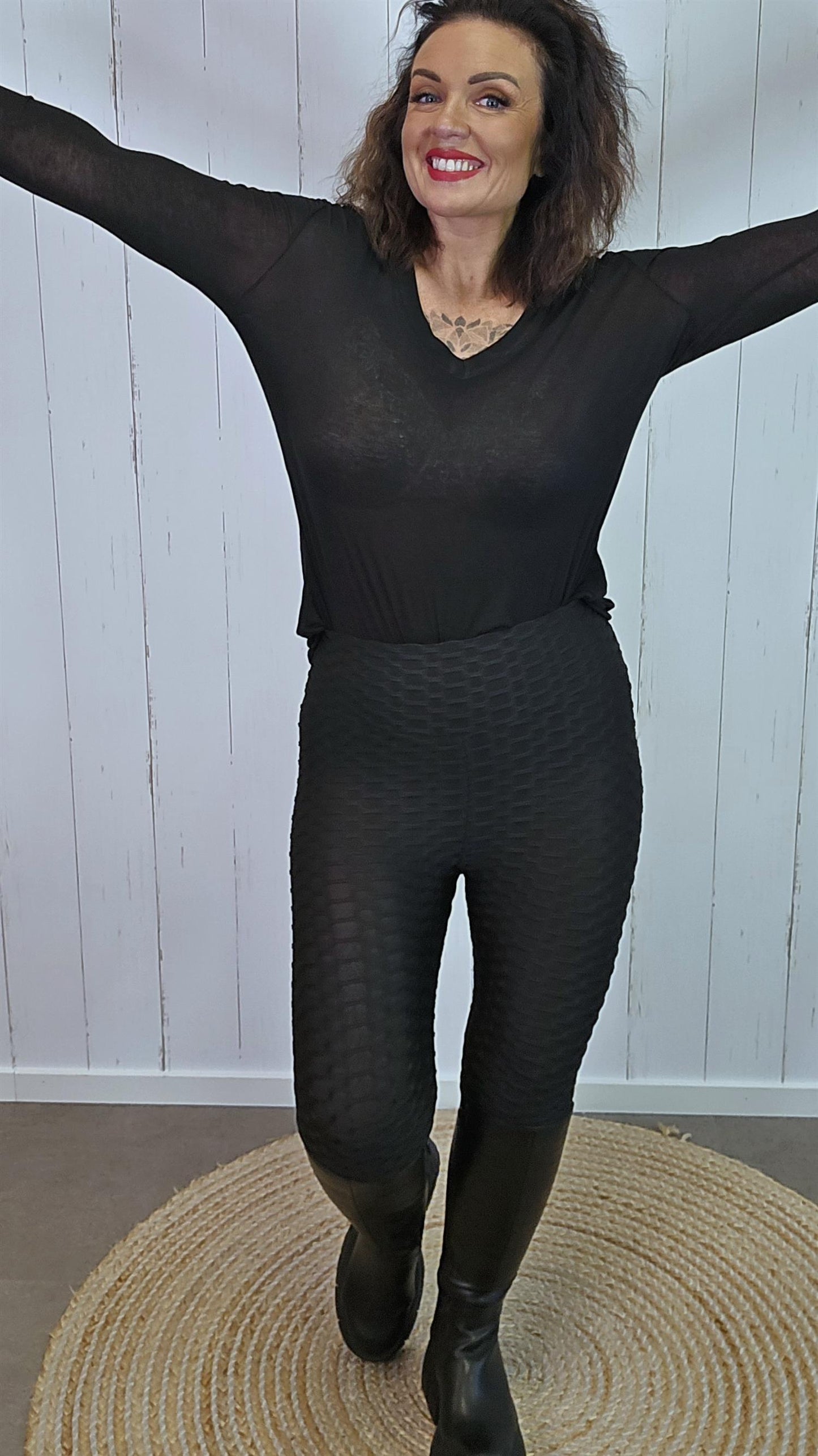 Anti cellulite leggings svart