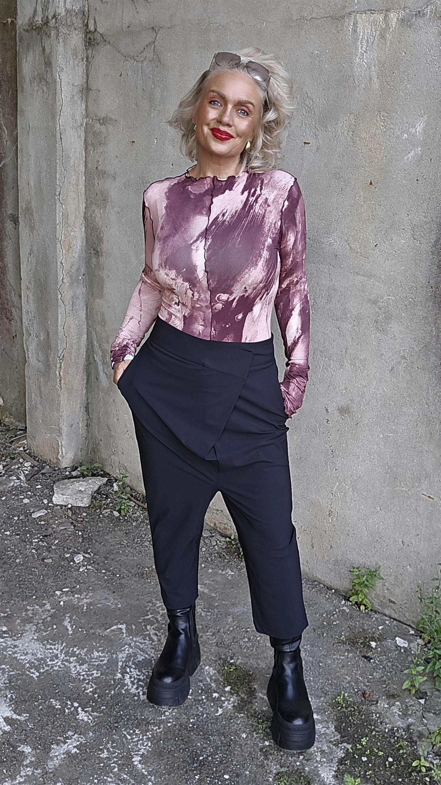 Janette allover print top