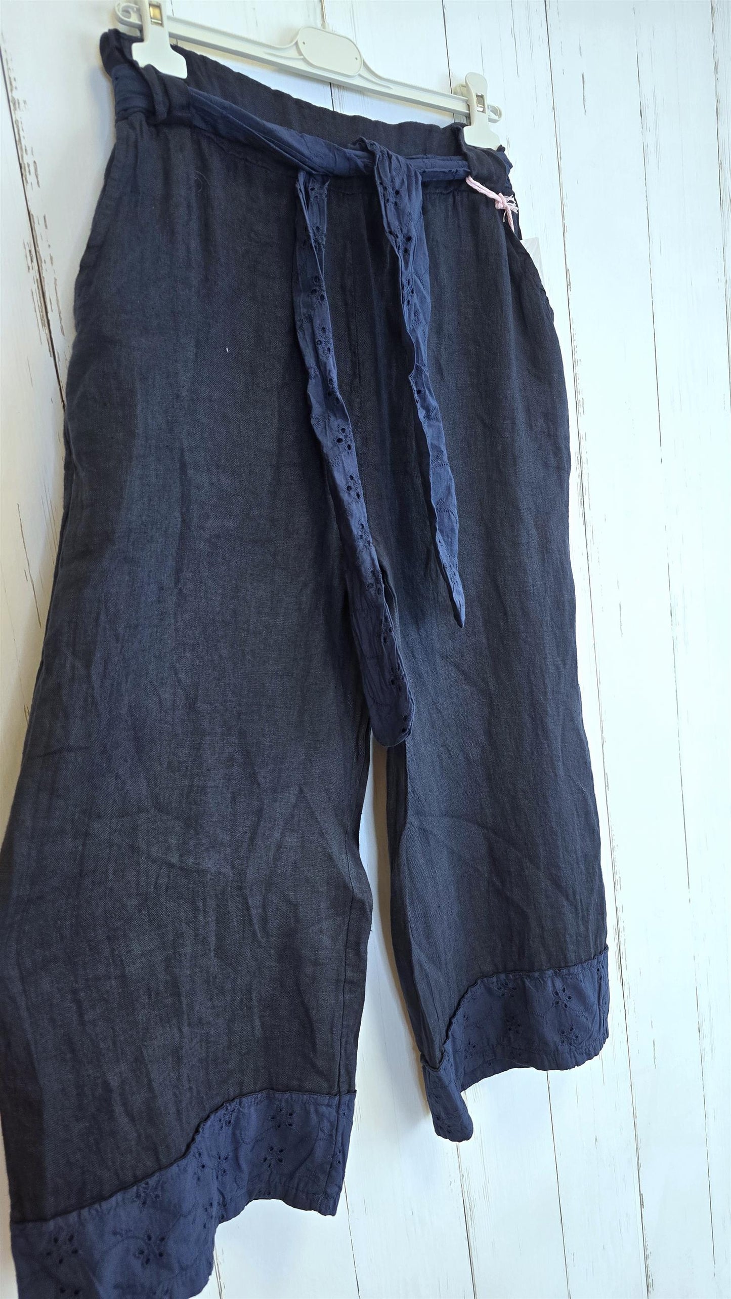Johanne linbukse navy
