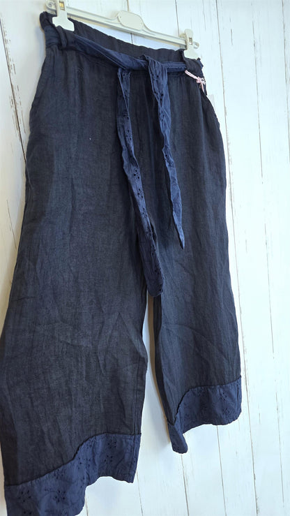 Johanne linbukse navy