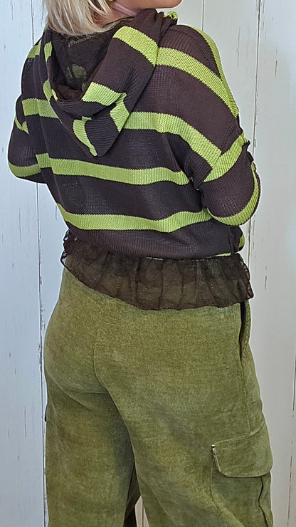 Hettejakke med blonder brun