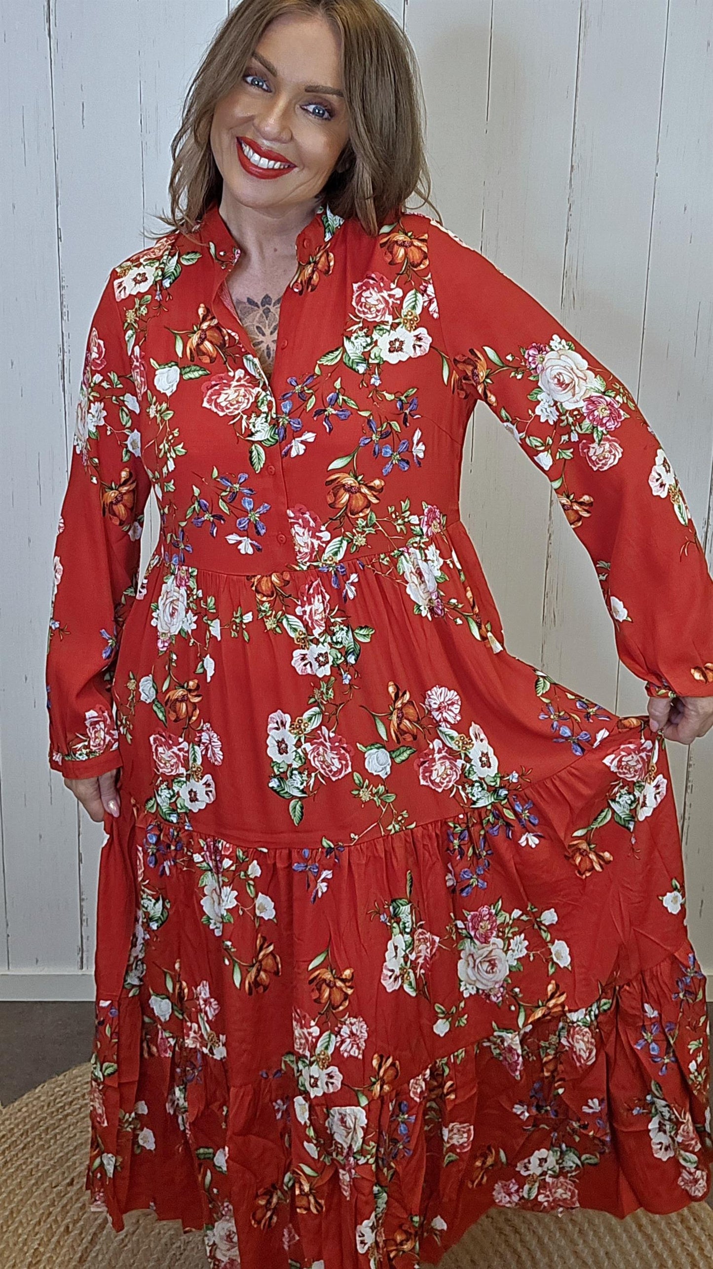 Amira kjole Rød