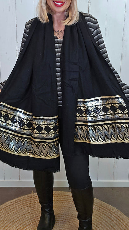 Jolie skjerf svart