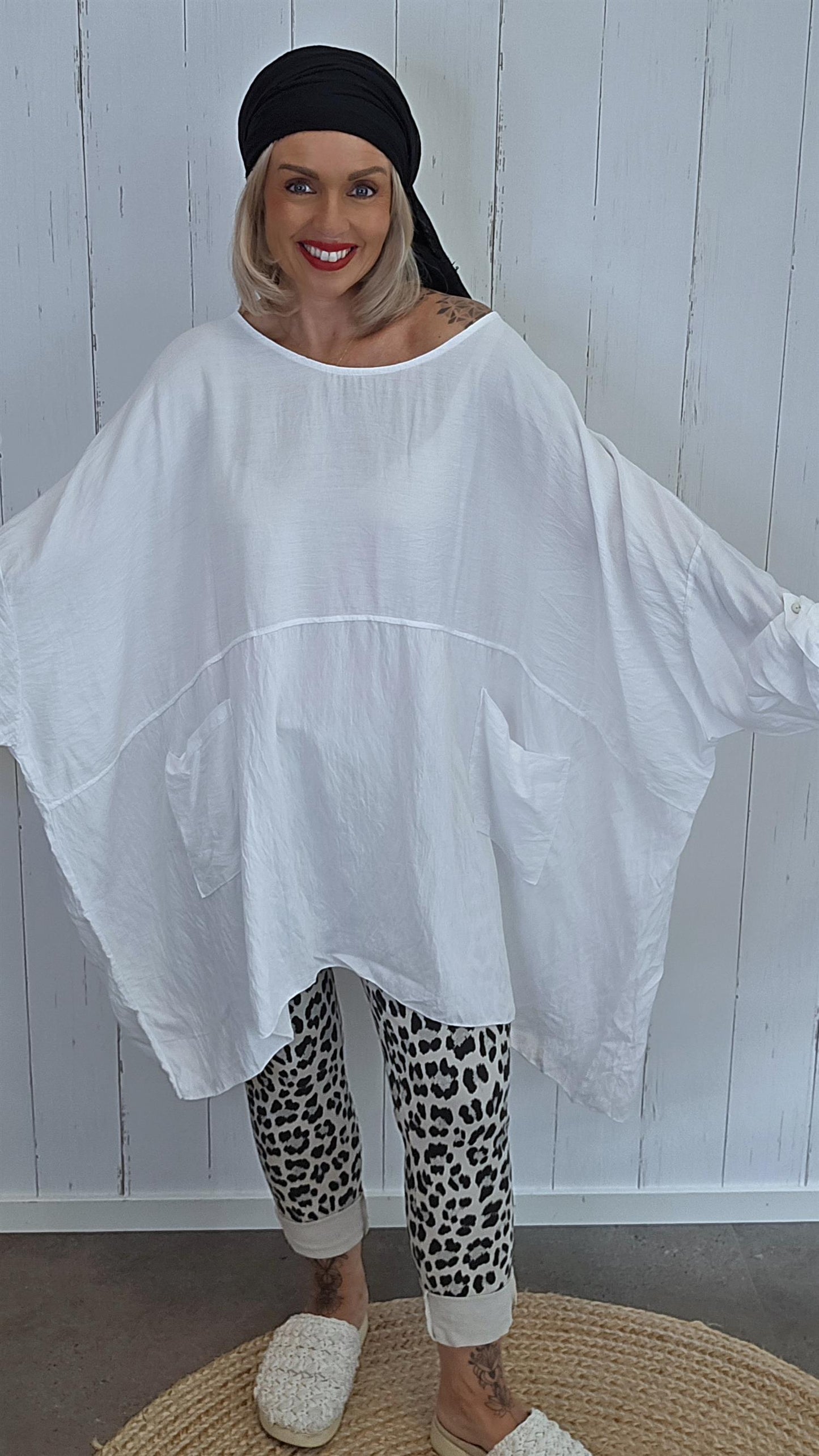 Clara baggy topp hvit