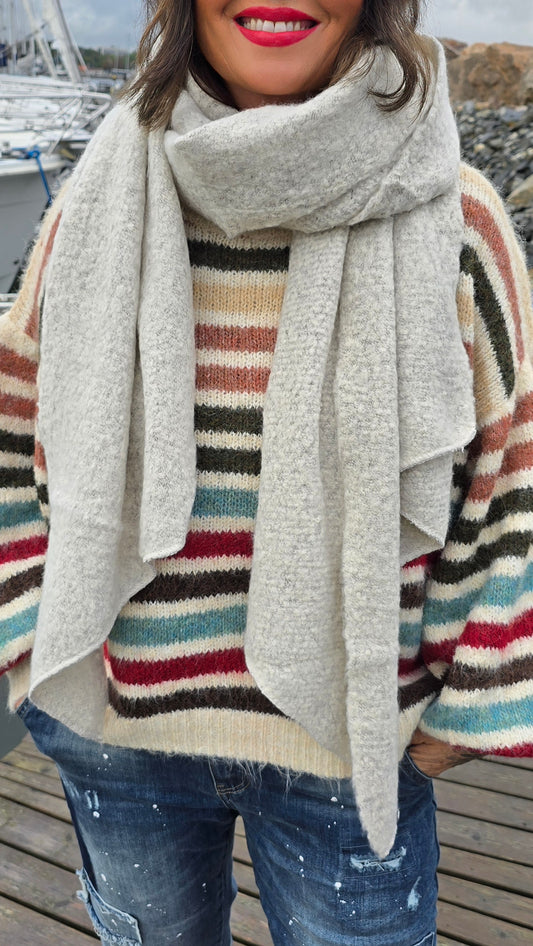 Kajsa skjerf beige
