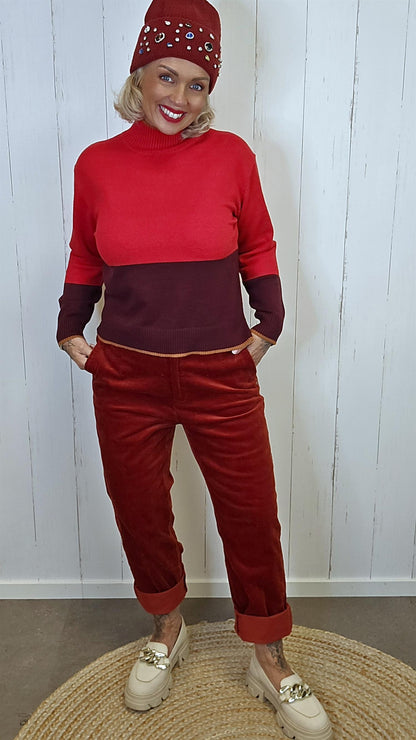 Martine bukse rust rød