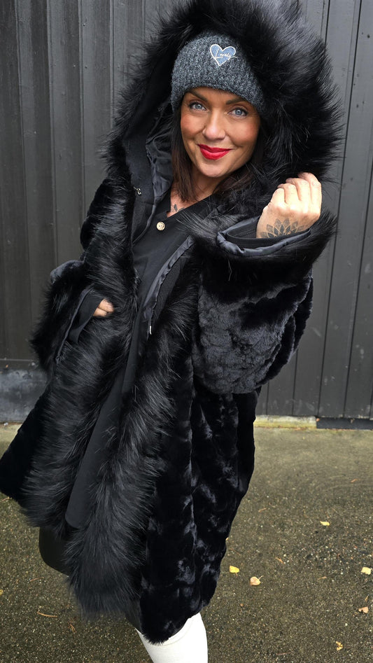 Bianca hette jakke med pels