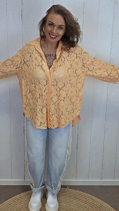 Alva blondeskjorte oransje