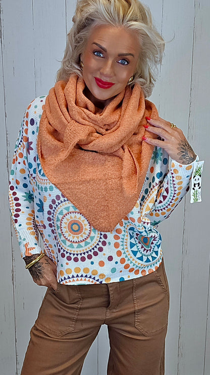 Trekantet skjerf orange