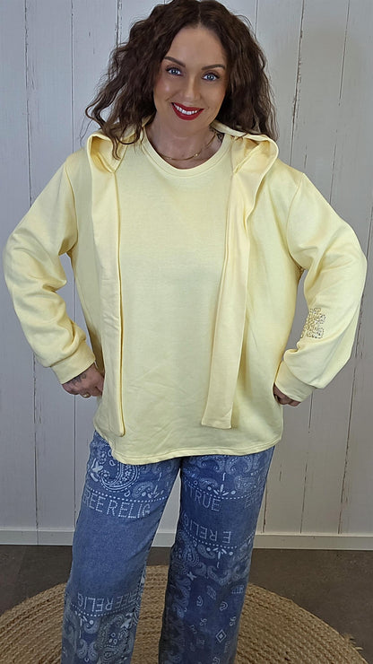 Amalie hettegenser gul