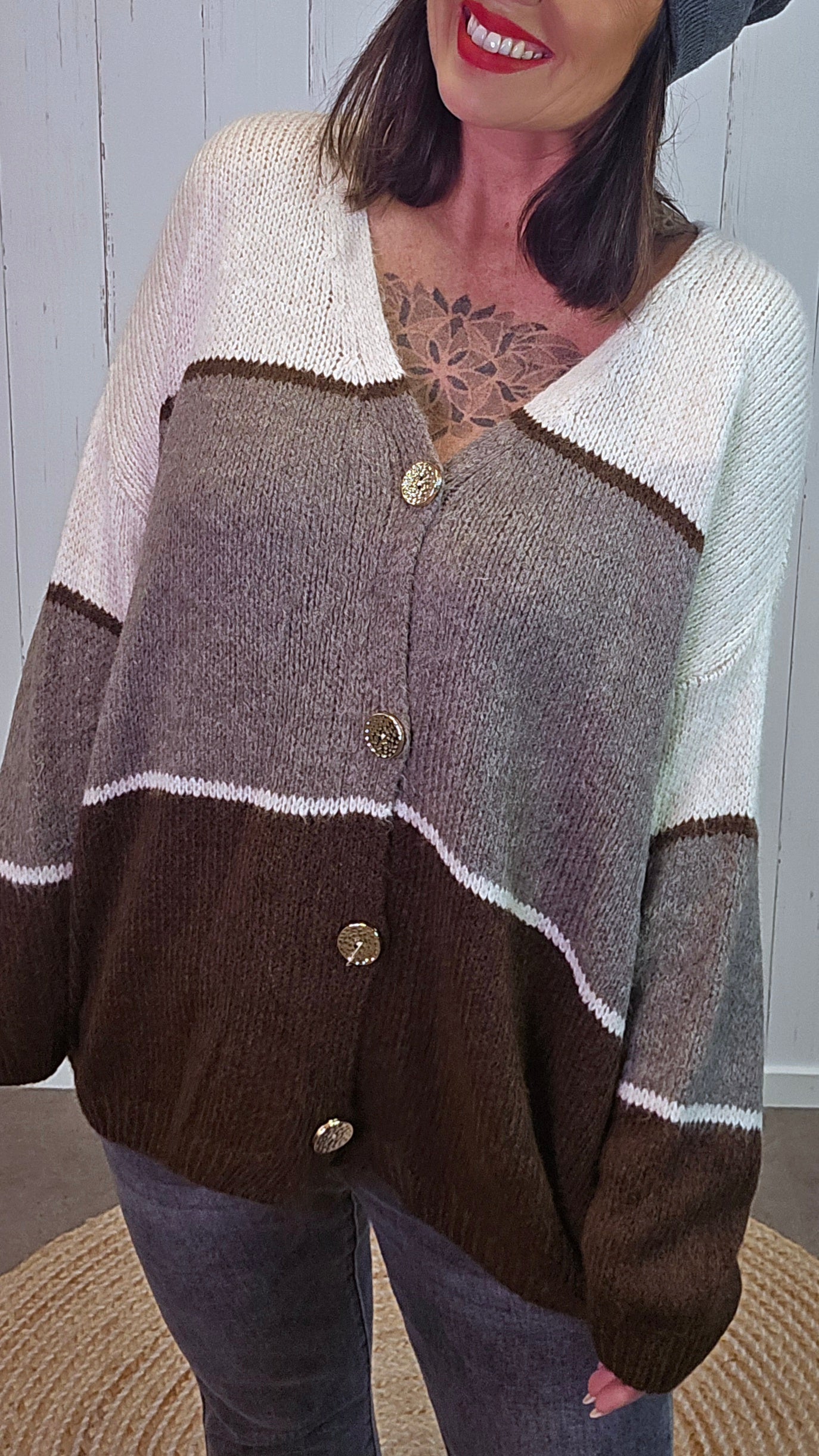 Isabella cardigan brun