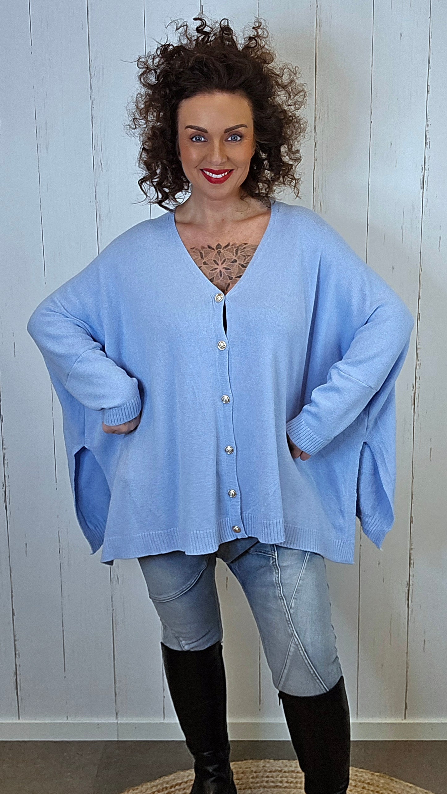 Enya cardigan lys blå